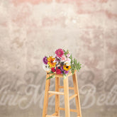 Aperturee - Trim Salmon Pink White Cream Retro Wall Backdrop